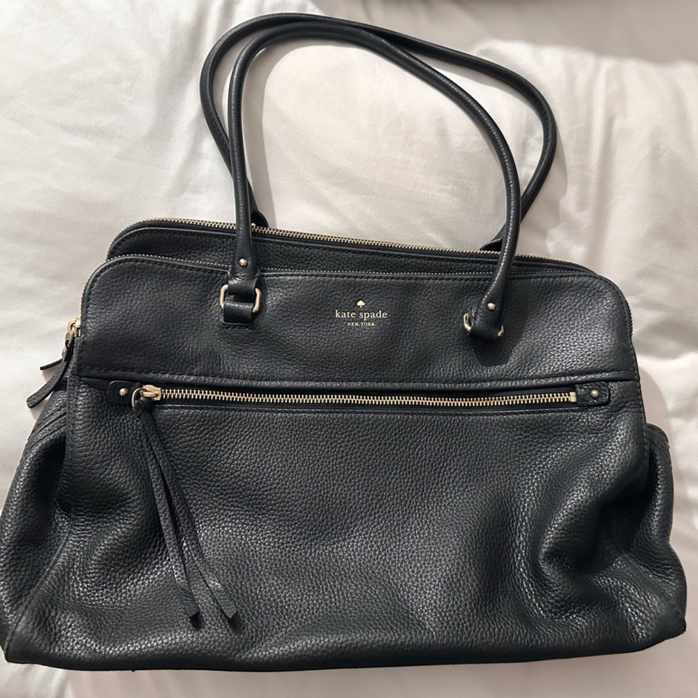 Kate Spade Black Pebbled Leather Tote